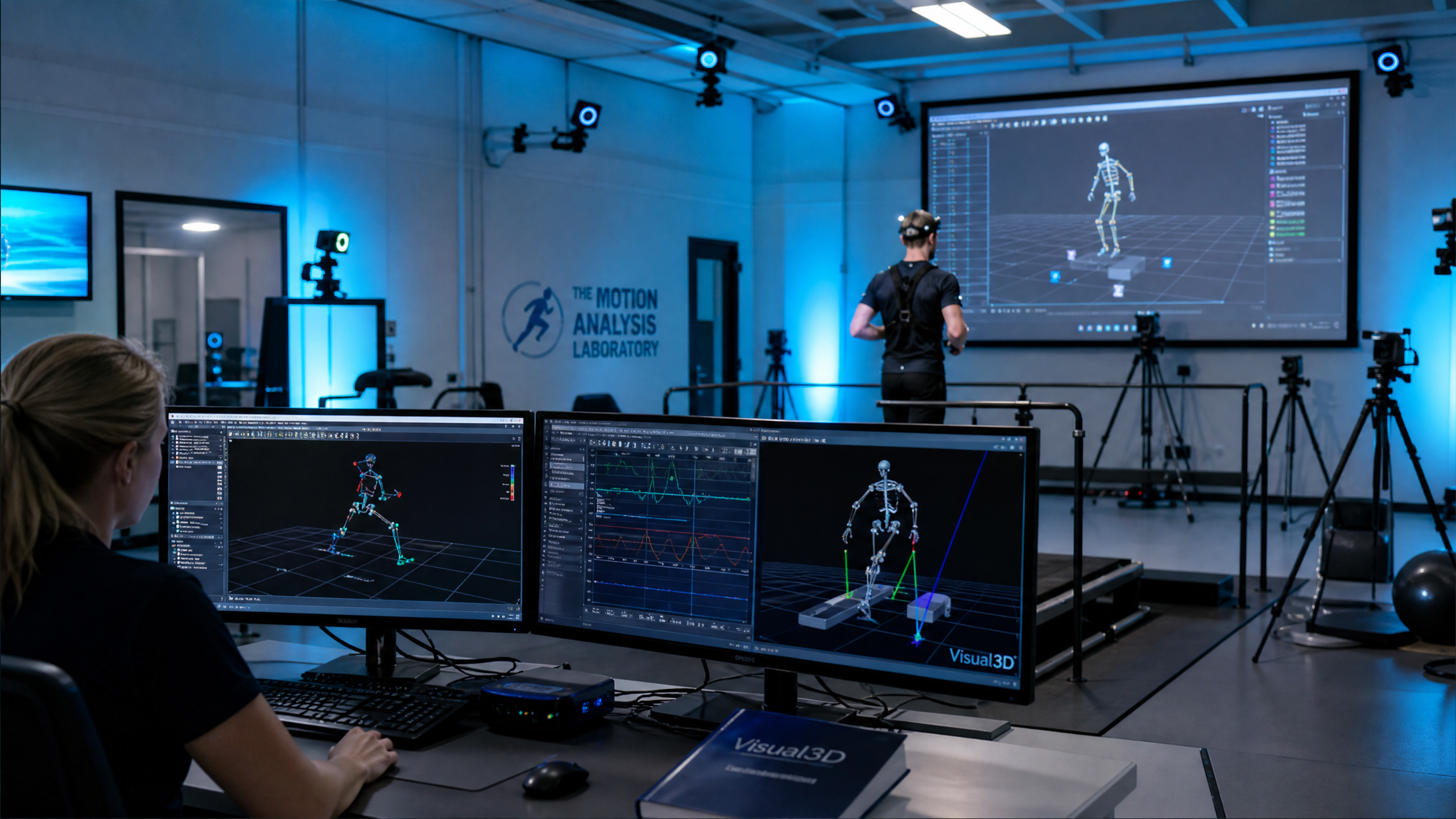 Laboratório de biomecânica com Visual3D